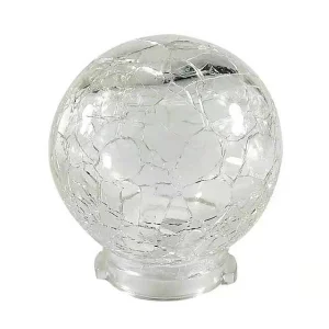 Solar Lamp LED Garden Party Hanging Crackle Glass Lanten