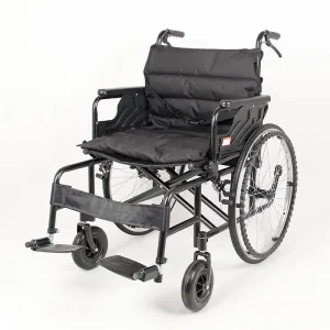 Lightweight Comfortable Foldable Steel Manual Wheelchair for Disabled Elderly