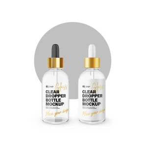 30ml Customizable Colored Glass Bottle with Dropper for Cosmetics