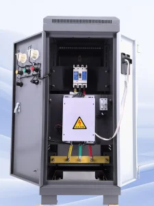 Armario de control de arrancador suave para motor con PLC