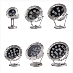 IP68 ضوء LED مضاد للماء تحت الماء 316L ضوء تحت الماء من الفولاذ المقاوم للصدأ