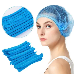 Hood Clip Bouffant Cap Non Woven Surgeons Disposable Hair Net Cap