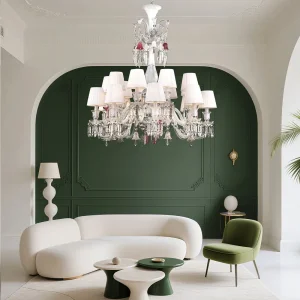 LED Ceiling Hanging Luxury Modern Crystal Chandelier for Home Hotel Living Room