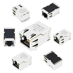 Surface Mount 10 Pin 16 Pin SMT Magnetic Led Pcb Rj45 Female Connector Jack