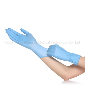 قفازات نيتريل disposable غير معقمة خالية من المسحوق لفحص اليدين الصحية عالية الجودة بالجملة مرنة