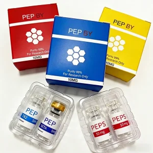 Customizable Empty Packaging Vial Bottle Pharma Folding 3ml Peptid Foldable Paper Packaging Box with Plastic Tray