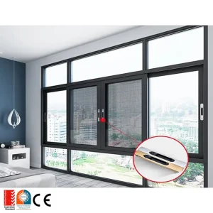 Supplier Bedroom Waterproof Aluminum Window 3track Double Glazed Sliding Window Custom Sliding Windows