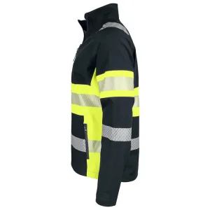 Long Sleeve Stand Collar Workwear Outerwear Machine Stitched Custom Branding Reflective Stripe Design Made Workwear Jacket