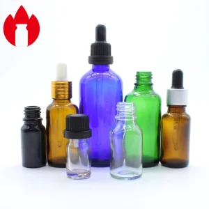 5ml 10ml 20ml 30ml 50ml 100ml Clear Amber Blue Green Cosmetic Essential Oil Glass Bottle Vial with Dropper Cap