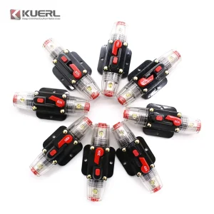 Fuse Holder 20A-150A Car Stereo Audio Inline Circuit Breaker Automatic Switch Waterproof Automotive Vehicle Fuse Holder