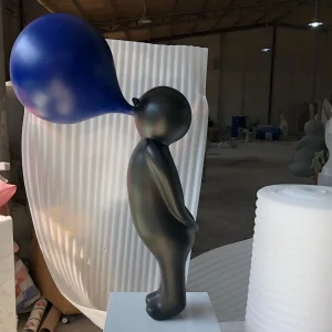 Guangdong Modern Art Decor Cartoon Figure Resin Bear Brick Statue Small Ornament Creative Fiberglass Resin Sculptures Abstract Hotel Office Home Decoration