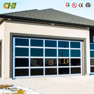 Chi 16X7 16X8 Full View Glass Garage Door Automatic Glass Garage Door