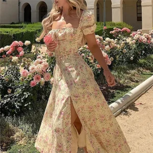 Women Ladies Long Print Flower Girls' Maxi Party Summer Mini Dress Lady Elegant Casual Dresses
