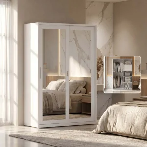 Sliding Door Wardrobe Metal Closet