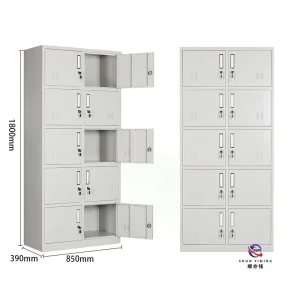 Bank Use High Security Steel Filing Cabinet Metal Storage Locker with Key Lock for Important Documents