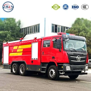Foton Auman 6X4 10000L Water and Foam Tanker Rescue Fire Fighting Truck Fire Engine with Pump for Sales