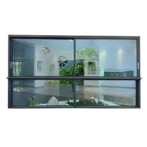 Clear Glass Slim Profile Thermal Break Aluminum Alloy Soundproof Sliding Window for Home