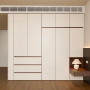 Cheap Price Chinese Factory Customized Melamine Laminated Home Furniture Bedroom Set Wardrobe