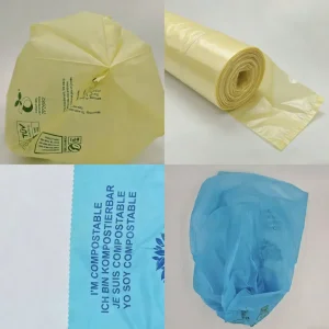 Trash bag with lid
