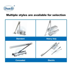 UL/CE Fire Rated Heavy Duty Automatic Concealed Hydraulic Security Overhead Hold Open Hidden Sliding Electric Aluminum Alloy Commercial Pneumatic Door Closer