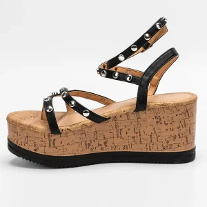 China Elegant Heights Cork Print Platform Sandals Manufacturers, Suppliers