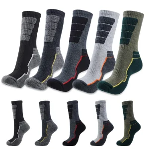 Men′ S Hiking Socks Multi Performance Moisture Wicking Cushion Crew Socks Work Socks for Running Cycling Trekking Outdoor Sports