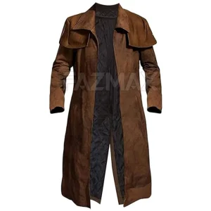 Winter Long Leather Trench Coat
