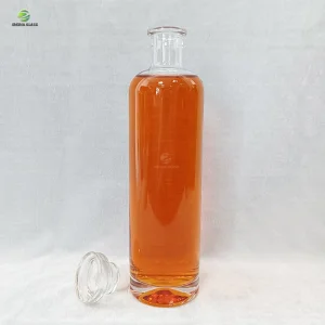 750ml Short Neck High Round Spirit Vodka Liqueur Glass Liquor Bottle