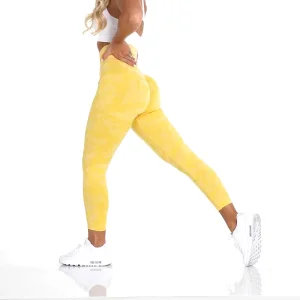 Wholesale 13 Colors Push up Butt Seamless Camo Athletic Fitness Leggings Manufacturer, Custom Tummy Control Compression Sports Tight Trousers Yoga Pants