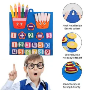 Direct Factory Sale Early Learning Felt Busy Board - Educational Arithmetic Toy for Toddlers, Reusable and Portable