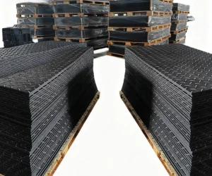 Manufacturer-Custom Heavy Duty HDPE Plastic Track Road Mats CECS Certified Floor Protection Construction Swamp High Cutting