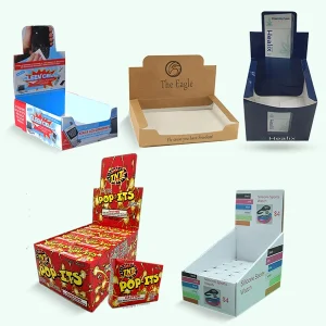 Custom Retail Paper Shelf Ready Display Packaging Box POS Cardboard Corrugated Tear Away Box