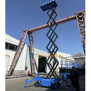 2026 New Model 500kg Man Lift Electric Mobile Scissor Lift Platform for Aerial Work