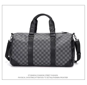 2025 Gran bolsa de viaje de cuero PU para hombres
