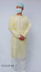 Vestido Cirúrgico Descartável de Filme Laminado Não Tecido PP+PE