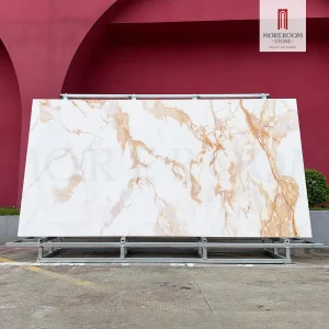 Artificial Marble Slab 1600X3200mm Calacatta Gold Sintered Stone Slab for Commercial Floor Covering