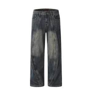 Hot Selling Spring and Autumn MID-High Waist Washed Jeans