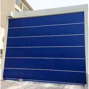 Windproof Industrial Warehouse Roller Shutter Automatic PVC High Speed Vertical Overhead Rapid Belt Folding Soft Rolling up Stacking Door