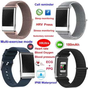 Top sell IP68 waterproof mobile smart bluetooth watch with ECG+PPG HR blood pressure SPO2 monitoring women's health for Health monitoring H9Ultra