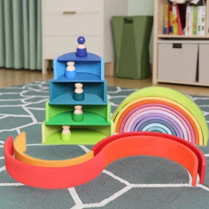 Wholesale Wooden Rainbow Stacking Puzzle