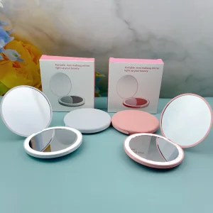 Personalized Touch USB Charger Portable Travel Vanity Mirror