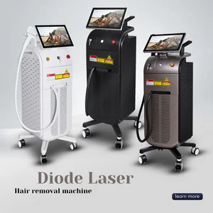 Safe Effective Vertical Diode Laser Hair Removal Machine 3 Wavelength 755 808 1064 Professional Salon Hair Removal Treatment