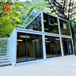 Factory Cafe Shop Exhibition Hall Mall Gallery Booth Vacation Hotel Dormitory Camp Modular Prefabricated Container House Home