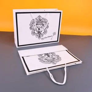 Custom Printed Paper Shipping Bags with Digital Printing and Magnetic Closure for Durable Ecommerce Clothing Packaging