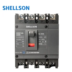 MCCB 4P 10A-63A Motor Protection Low Voltage Electric AC Moulded Case Circuit Breaker
