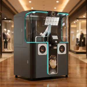 Self Supplying 24H Robotic Coffee Barista Latte Print Automatic Coffee Vending Machine Multiple Cups