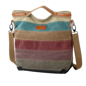 Bolso tote hobo de lienzo colorido