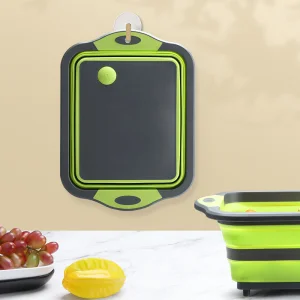 Multifanctional Plastic Chopping Cutting Board Portable 2 in 1 Foldable Folding Plastic Cutting Chopping Board