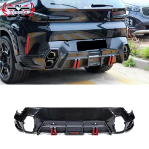 PU Carbon Wholesale New Product Dry Carbon Fiber Rear Diffuser for BMW XM G09 M Power LD Style Rear Bumper Lower Lip Body Kit