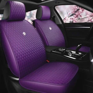 Luxury and Durable Custom Car Seat Covers Purple Leather